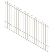 ProtectorAl 1201-2400W x 1500H Surfmist Loop Top Pool Fence Panel Raked 16-30º