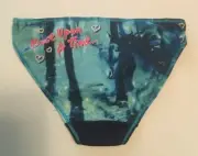 Girls Blue Bikini Panties Size XS Hearts Horse Once Upon a Time Back Graphic NWT