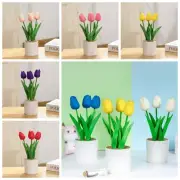 PU Flowers Artificial Bonsai Flowers 3 Heads Fake Plants Wedding
