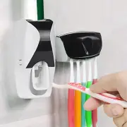 Toothbrush Holder Automatic Toothpaste Dispenser Wall-Mounted Bathroom Rack