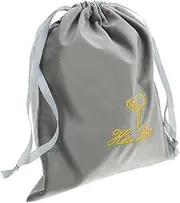 IWOWHERO Hair Dryer Storage Bag Drawstring Travel Pouch for Hair Tools Stylish Embroidered Bag Fabric for Travel and Home Use