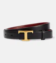 [Tod's] Tod's Timeless T reversible leather belt Inch 37.5 multicoloured