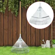 Garden Leaf Rake Lawn Rake for Shrub Flower Bed Lawn Yard Roof RV Camping
