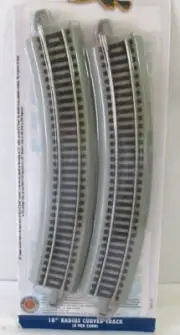Bachmann 44501 Nickel Silver E-Z Track 18 in Radius Curve 4 pcs HO Scale