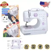 Beginner-Friendly 12 Stitch Mini Sewing Machine with Foot Pedal & Night Light