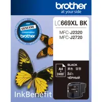 在飛比找momo購物網優惠-【Brother】LC669XL-BK 原廠黑色墨水匣