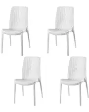 Lagoon Set of 4 Stackable Rattan Dining Chairs