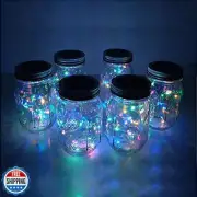 Decorman Solar Mason Jar Lid Lights, 6 Pack 20 LED Waterproof String Fairy St