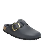 Boston Big Buckle Shearling slides 35 midnight