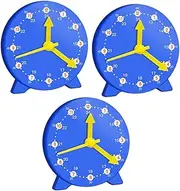 UPKOCH 3Pcs Educational Clock Models for Learning Tool for Students Interactive Bright Colors for Home and Classroom Use