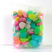 Luminous Stone Indoor/Outdoor Fish Tank - Create a Magical Garden with Absorbent Light Emitting Stones for Kids，100pcs Glowing Luminous Stone，Each Approximately 0.86 inches.(Color)