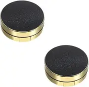 PLAFOPE Puff Cushion 2pcs Two-layers Boxes Puff Container Refillable Case Cream Dressing Container Empty Cushion Case Compact Case with Mirror Puff Refillable Container Black