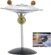 LED Spaceship Model,Realistic Lifelike 1/1000 Spaceship Model Display Ornament with LED Lights,High Durability Toy Display Collection for Home Office Science Fiction Charm (Warm Light)