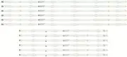 Onn LB-GM3030-GJ0D22656X10MB29 LED Backlight Strips (12) 100012587 NEW-SEE NOTE