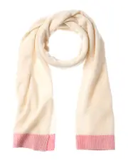 Scott & Scott London Plaited Trim Cashmere Scarf