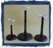 Doll Stand model #DP22, with a 4 1/2" wood base to suit dolls 12" - 18"