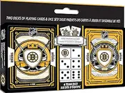 MasterPieces NHL Boston Bruins 2 Pack Cards and Dice Set