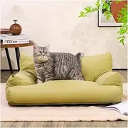 Dog Bed Sofa,New Leather Pet Dog Bed,Scratch-Resistant Non Slip Cat Sleeping Sofa for Medium Small Cats and Dogs(Green,X-Large)