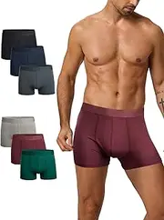 [CLALER] Mens Boxer Shorts Modal Anti Chafing Underpants Comfortable Boxer Briefs Soft Multipack Underwear Trunks