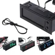 Multifunctional 12 V Led Car Clock Thermometer Temperature Gauge / Voltmeter