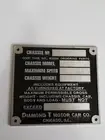 SERIAL TAG - DIAMOND 'T' MOTOR CAR CO. CHASSIS TAG ONLY