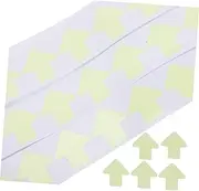 WEKADRIN 100pcs Fluorescent Warning Stickers Glow Dark Neon Labels for Night Visibility Self Adhesive Decals for Traffic Construction Parties and More