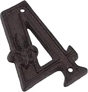 TEHAUX Cast Iron Decorative Door Number Retro Metal Address Number for Home Mailbox Office Easy Install with Included Mounting Screws Unique Design for Apartments Hotels Streets