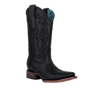 Corral Ladies Embroidered Full Black Square Toe Boot Z5167