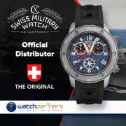 CX Swiss Military RALLYE GMT 44mm Swiss Chrono watch GMT 20ATM Blue dial 2747