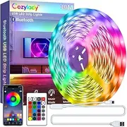 Cozylady 10M USB Led Light, 32.8ft Smart Bluetooth RGB Light with APP Control, Timer Setting, Music Mode, Led Light Strip for Decoration, Bedroom, PC,Cabinet