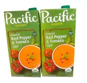 Pacific Foods Organic Roasted Red Pepper & Tomato Soup - 32oz - 2 Pack
