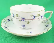 BLUE GARLAND by Herend Canton Tea Cup & Saucer NEW NEVER USED made in Hungary