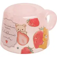 在飛比找樂天市場購物網優惠-大賀屋 拉拉熊 水杯蓋 寶特瓶蓋 草莓 粉紅 PP 帽杯 輕