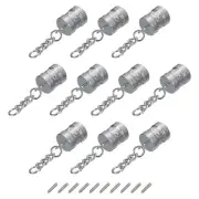 0.63" Cord End Cap Terminator Cord Finding for Jewelry Making, 15Pcs White Grey