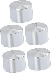 TEHAUX 5Pcs Aluminium Alloy Replacement Stove Knobs for Gas Cooktops Durable Electric Range Control Knobs Fit for Chef Stoves and Ovens