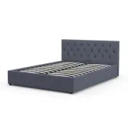 Milano Capri Luxury Gas Lift Bed Frame Under Mattress Storage Base Charcoal King