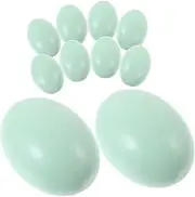 FUNNETOYU Egg Decorations for Desktop 10pcs Wooden Eggs Blank Small Blank Toys for Creative
