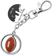 COHEALI Metal Key Chains Rugby Keychain Pendants Decorative Keyring for Backpacks for Sports Fans
