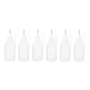 6pcs 30mL Needle Tip Plastic Glue Applicator Bottles with Lids Paper Quilling