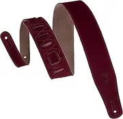 Levy's Leathers MS26-BRG 2.5" Hand-Brushed Suede Guitar Strap, Burgundy