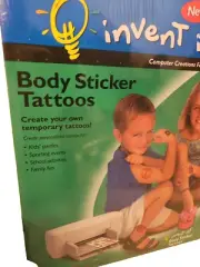 Invent It Body Sticker Tattoos Computer Creations Ink Jet Printers USA 2000, NEW