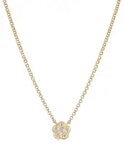 Roberto Coin 18K Yellow Gold Daisy Diamond Flower Pendant Necklace, 18