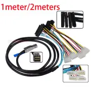 100cm/200cm SFF-8644 to 4X SFF-8482 Mini SAS Internal HD w/IDE Power Cable 1M/2M