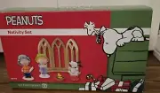 Dept 56 5 Piece Nativity Set Linus Woodstock Snoopy Sally 2015 New