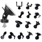 Dash Camera Suction Cup Mount Dashcam Mounts Holder with 14 Ball Joints Black