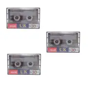 30minute x 3, Transparent Blank Audio Cassette Tape W/ Hard Case fine quality
