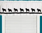 Norwegian Elkhound Dog Window Valance Curtain in Your Choice of Colors