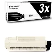 3x Eurotone Cartridge Black for OKI MC-560-Plus MC-560-N MC-560-DN C-5850-N