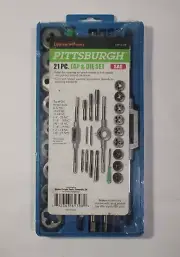 21pc Tap & Die Set SAE Ideal for Repairing Stripped Threads Item #61398