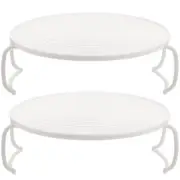 2 Pcs Layered Steam Rack Coffee Cup Shelf Microwave Double Layers